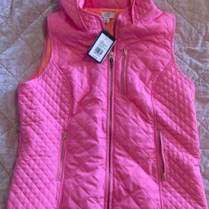 Crown and Ivy Pink Puffer Vest